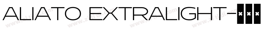 Aliato Extralight字体转换